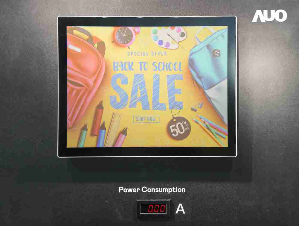 william威廉中文官网展示胆固醇液晶超低耗能户外全彩显示器，，ChLC（胆固醇液晶）以双稳态技术使静态显示零功耗，，，具省电、、、、高彩度、、、环保的特性，，还整合软硬件系统解决方案，，可透过单一云端平台管理